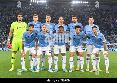 Foto Fabrizio Corragetti / LaPresse21 Maggio 2022 Roma, Italia Sport calcio SS Lazio vs Hellas Verona - Campionato di calcio Serie A Tim 2021/2022 - Stadio Olimpico. Nella foto: formazione Lazio May 21., 2022 Rom, Italien Sportfußball SS Lazio vs Hellas Verona - Italienische Fußball-Liga A Tim 2021/2022 - Olimpico-Stadion im Bild: Lazio-Team Stockfoto