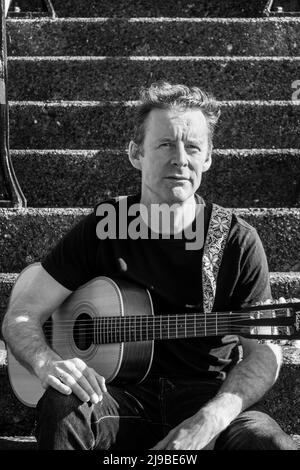 Der irische Folk-Sänger und Songwriter Gus Glynn Stockfoto