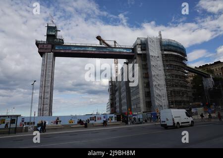 Katarina-Lift (Katarinahissen), der Slussen und Södermalm verbindet, in Stockholm, Schweden Stockfoto