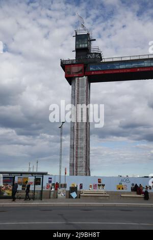 Katarina-Lift (Katarinahissen), der Slussen und Södermalm verbindet, in Stockholm, Schweden Stockfoto