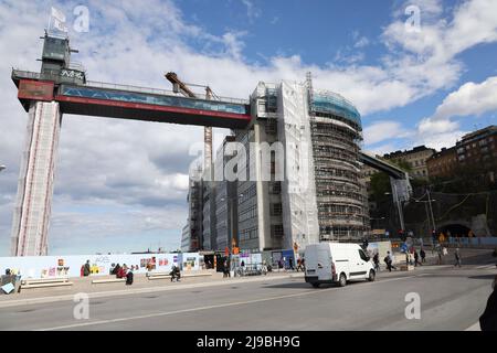 Katarina-Lift (Katarinahissen), der Slussen und Södermalm verbindet, in Stockholm, Schweden Stockfoto