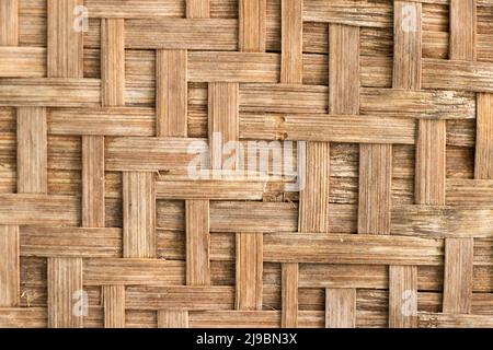 Geschlossen bis Holz weben Handwerk strukturierten Hintergrund Stockfoto