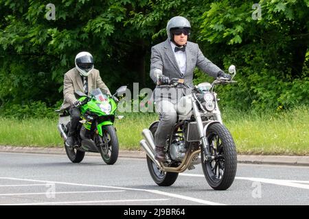 Milton Keynes, Großbritannien, 22.. Mai 2022. Er ist der stolzeste Reiter des berühmten Gentleman, der von Milton Keynes nach Bedford fährt. Stockfoto