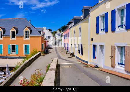 Frankreich, Morbihan, Belle-Ile-en-mer, Sauzon Stockfoto