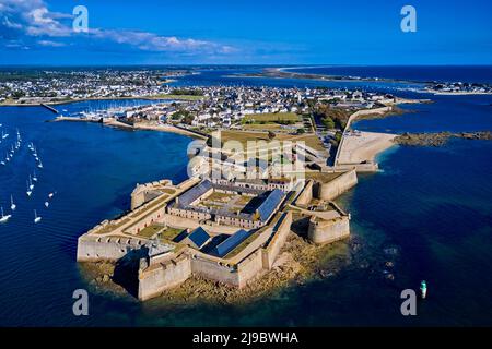Frankreich, Morbihan (56), Port-Louis, die von Vauban umgebaute Zitadelle von Port-Louis am Eingang zum Hafen von Lorient, Museum der Compagnie des Stockfoto