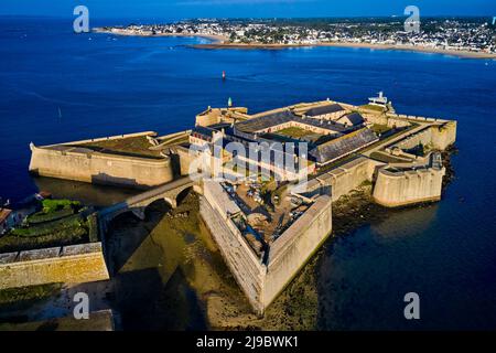 Frankreich, Morbihan (56), Port-Louis, die von Vauban umgebaute Zitadelle von Port-Louis am Eingang zum Hafen von Lorient, Museum der Compagnie des Stockfoto