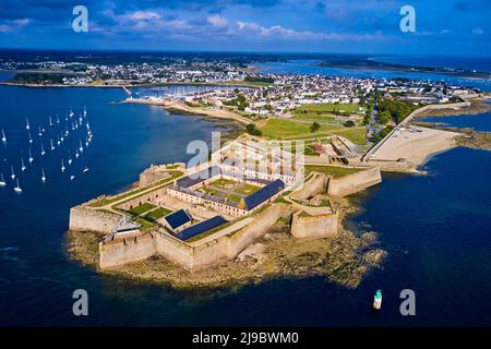 Frankreich, Morbihan (56), Port-Louis, die von Vauban umgebaute Zitadelle von Port-Louis am Eingang zum Hafen von Lorient, Museum der Compagnie des Stockfoto