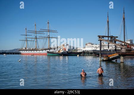 Balclutha vertäute in San Francisco. Stockfoto