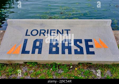 Frankreich, Morbihan, der Hafen von Lorient, Lorient, Lorient La Base, Keroman, ehemalige U-Boot-Basis, die von den Deutschen während des Zweiten Weltkriegs gebaut wurde Stockfoto