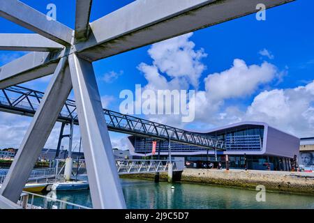 Frankreich, Morbihan, der Hafen von Lorient, Lorient, City of Sailing Eric Tabarly Stockfoto