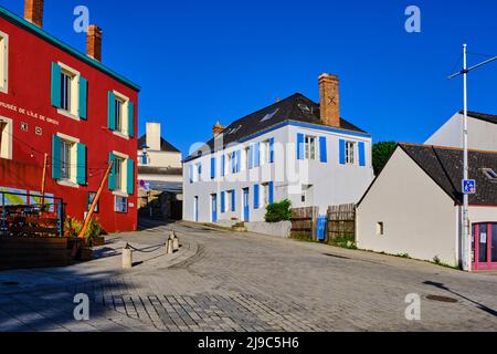 Frankreich, Morbihan, Insel Groix, Port Tudy Stockfoto