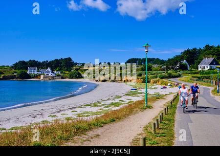 Frankreich, Morbihan, Insel Groix, Locmaria Strand Stockfoto