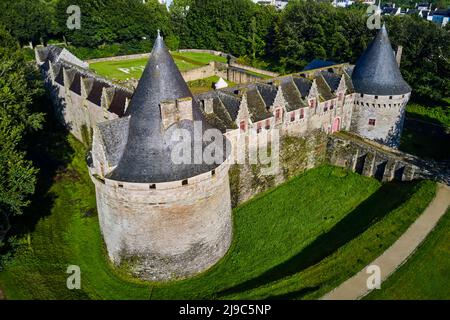 Frankreich, Morbihan, Pontivy, die Burg Rohan aus dem 15.. Und 16.. Jahrhundert Stockfoto