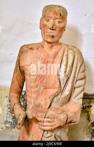 Frankreich, Morbihan (56), Rohan, die Kapelle Notre-Dame-de-Bonne-Encontre aus dem 16.. Jahrhundert am Rande des Nantes-Brest-Kanals Stockfoto