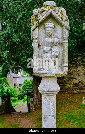 Frankreich, Morbihan (56), begeben Sie sich auf den Weg von Saint Jacques de Compostela, dem mittelalterlichen Dorf Josselin Stockfoto