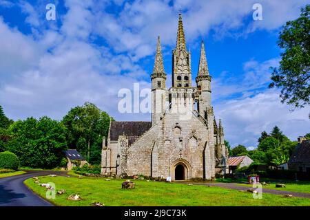 Frankreich, Morbihan (56), Le Faouët, die Saint-Fiacre-Kapelle aus dem 15.. Jahrhundert Stockfoto