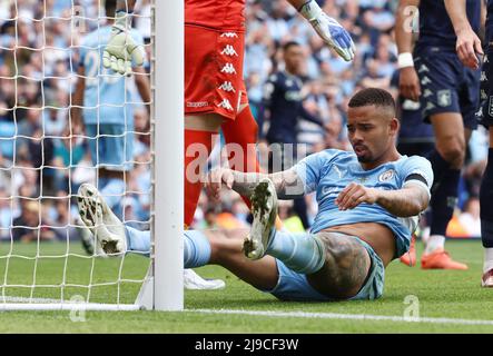 Manchester, Großbritannien. 22.. Mai 2022. Gabriel Jesus von Manchester City frustriert während des Spiels der Premier League im Etihad Stadium, Manchester. Bildnachweis sollte lauten: Darren Staples/Sportimage Credit: Sportimage/Alamy Live News Stockfoto