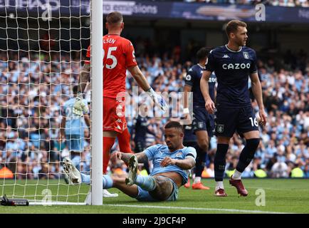 Manchester, Großbritannien. 22.. Mai 2022. Gabriel Jesus von Manchester City frustriert während des Spiels der Premier League im Etihad Stadium, Manchester. Bildnachweis sollte lauten: Darren Staples/Sportimage Credit: Sportimage/Alamy Live News Stockfoto