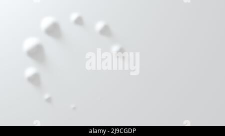 Weißer konvexer Hintergrund aus Anti-Aliased-Geometrie. 3D Rendern Stockfoto