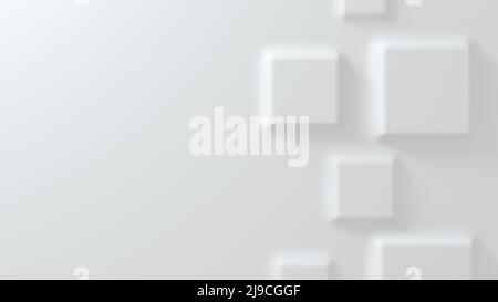 Weißer konvexer Hintergrund aus Anti-Aliased-Geometrie. 3D Rendern Stockfoto