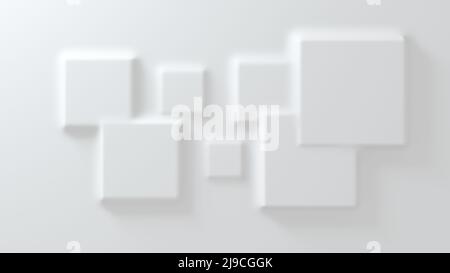 Weißer konvexer Hintergrund aus Anti-Aliased-Geometrie. 3D Rendern Stockfoto