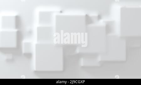 Weißer konvexer Hintergrund aus Anti-Aliased-Geometrie. 3D Rendern Stockfoto