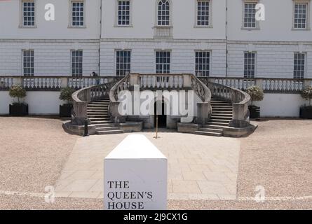 Das Queen's House wurde im 17. Jahrhundert von Inigo Jones erbaut und ist Englands erstes klassisches Gebäude. London Stockfoto