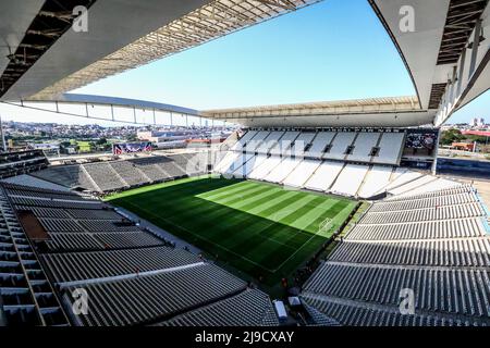 Sao Paulo, Brasilien. 22.. Mai 2022. SP - Sao Paulo - 05/22/2022 - BRASILIANISCHER A 2022, CORINTHIANS X SAO PAULO - Gesamtansicht des Arena Corinthians Stadions für das Spiel zwischen Corinthians und Sao Paulo für die brasilianische Meisterschaft A 2022. Foto: Marcello Zambrana/AGIF/Sipa USA Quelle: SIPA USA/Alamy Live News Stockfoto