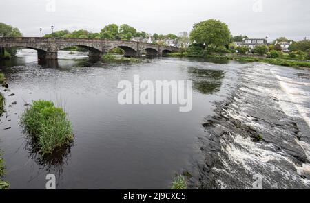 The 19. Century Bridge of Cree & Weir, Newton Stewart, Dumfries & Galloway, Schottland, Großbritannien. Stockfoto