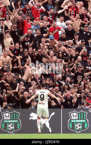 Foto Michele Nucci/LaPresse 22 Maggio 2022, Reggio Emilia, Italia Sport calcio Sassuolo usa vs. Milan a.c. - Campionato di calcio Serie A Tim 2021/2022 - stadio „Mapei“ Nella foto: Photo Michele Nucci/LaPresse 22. Mai 2022 Reggio Emilia, Italien Sportfußball Sassuolo u.s. vs. Milan a.c. - Italienische Fußball-Liga A Tim 2021/2022 - „Mapei“-Stadion auf dem Bild: (Foto: La Presse / PRESSINPHOTO) Stockfoto