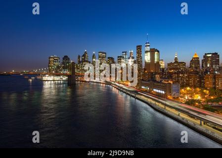 Skyline von Downtown New York, New York, USA Stockfoto