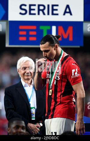 Reggio Emilia, Italien. 22. Mai 2022. Während der Serie A Fußballspiel zwischen US Sassuolo und AC Mailand. Kredit: Nicolò Campo/Alamy Live Nachrichten Stockfoto