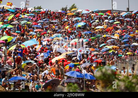 Barcelona, Spanien. 22.. Mai 2022. Fans, großer Preis von Spanien F1 auf dem Circuit de Barcelona-Catalunya am 22. Mai 2022 in Barcelona, Spanien. (Foto von HIGH TWO) Quelle: dpa/Alamy Live News Stockfoto