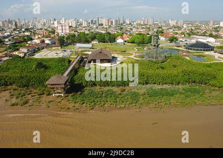 Luftaufnahme von Mangal das Garças, wichtige Touristenattraktion von Belém do Pará, Amazonas, Nordbrasilien. August 2005. Stockfoto