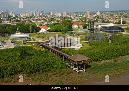 Luftaufnahme von Mangal das Garças, wichtige Touristenattraktion von Belém do Pará, Amazonas, Nordbrasilien. August 2005. Stockfoto