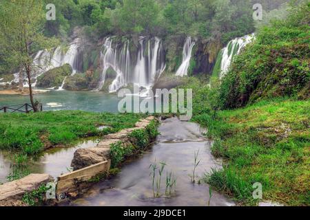 Kravica Wasserfall, Herzegowina-Neretva, Bosnien und Herzegowina, Europa Stockfoto