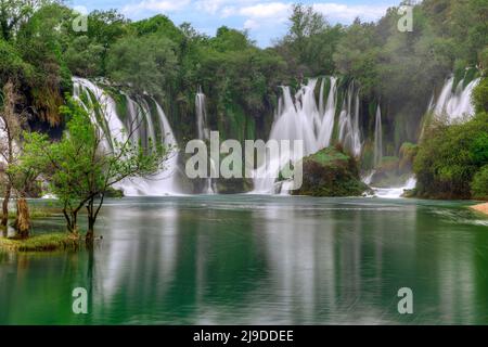 Kravica Wasserfall, Herzegowina-Neretva, Bosnien und Herzegowina, Europa Stockfoto