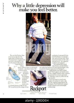 Werbespot des „Playboy“-Magazins vom April 1986, USA Stockfoto