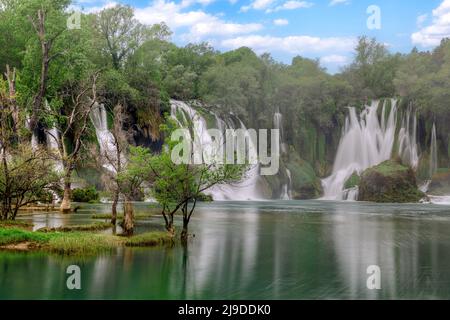 Kravica Wasserfall, Herzegowina-Neretva, Bosnien und Herzegowina, Europa Stockfoto