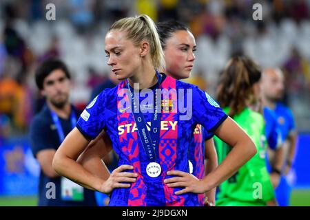 Turin, Italien. 21., Mai 2022. Fridolina Rolfoe (16) aus Barcelona beim UEFA Women’s Champions League-Finale zwischen Barcelona und Olympique Lyon im Juventus-Stadion in Turin. (Bildnachweis: Gonzales Photo - Tommaso Fimiano). Stockfoto