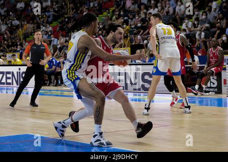 Verona, Italien. 22. Mai 2022 - A2 Italienische Basketball-Meisterschaft - Playoff-Halbfinale - erstes Spiel - Scaligera Basket Verona gegen Giorgio Tesi Group Pistoia Credit: Roberto Tommasini Stockfoto