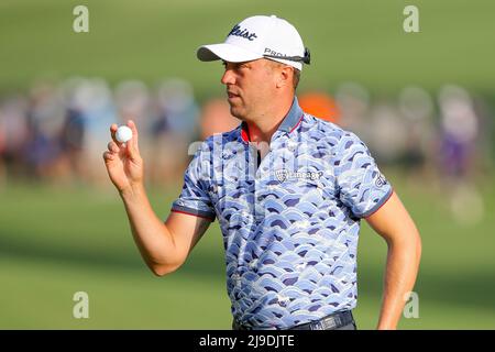 Tulsa, OK, USA. 20.. Mai 2022. Justin Thomas beim zweiten Lauf der PGA Championship 2022 im Southern Hills Country Club in Tulsa, OK. Gray Siegel/Cal Sport Media/Alamy Live News Stockfoto