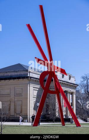 Orion, 2006, lackierter Stahl, von Mark di Suvero, Ann Arbor, Michigan, USA Stockfoto