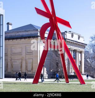 Orion, 2006, lackierter Stahl, von Mark di Suvero, Ann Arbor, Michigan, USA Stockfoto