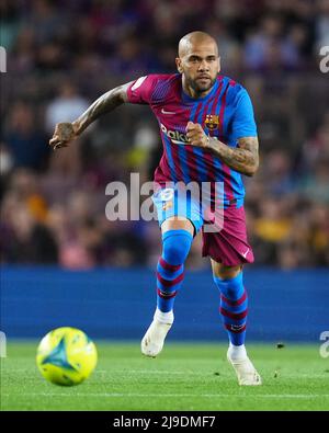 Barcelona, Spanien. 22.. Mai 2022. Dani Alves vom FC Barcelona während des La Liga-Spiels zwischen dem FC Barcelona und Villarreal CF spielte am 22. Mai 2022 im Camp Nou Stadium in Barcelona, Spanien. (Foto von Pressinphoto / Icon Sport) Credit: PRESSINPHOTO SPORTS AGENCY/Alamy Live News Stockfoto