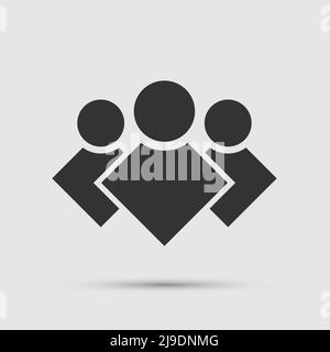 Logo der Gruppe 4 Personen, Teamwork Icon.Vector Illustrator Stock Vektor