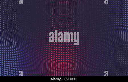Minimalistisches Cover-Design. Farbenfrohe Halbtonverläufe. Moderner geometrischer Hintergrund. Dunkelblauer Halbtonhintergrund mit einem hellen dunkelroten Streifen. Vect Stock Vektor