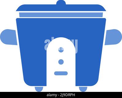 Vorlage für die Abbildung der Abbildung des Symbols für Reiskocher mit flachem Design Stock Vektor