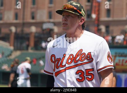 BALTIMORE, MD - MAI 22: Während eines MLB-Spiels zwischen den Baltimore Orioles und den Tampa Bay Rays, am 22. Mai 2022, im Orioles Park in Camden Yards, in Baltimore, Maryland. (Foto von Tony Quinn/SipaUSA) Stockfoto