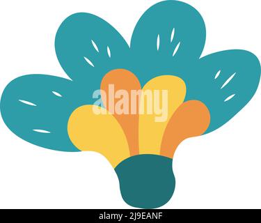 Blühende Wildblume, Pflanze in Blütenblumen Stock Vektor